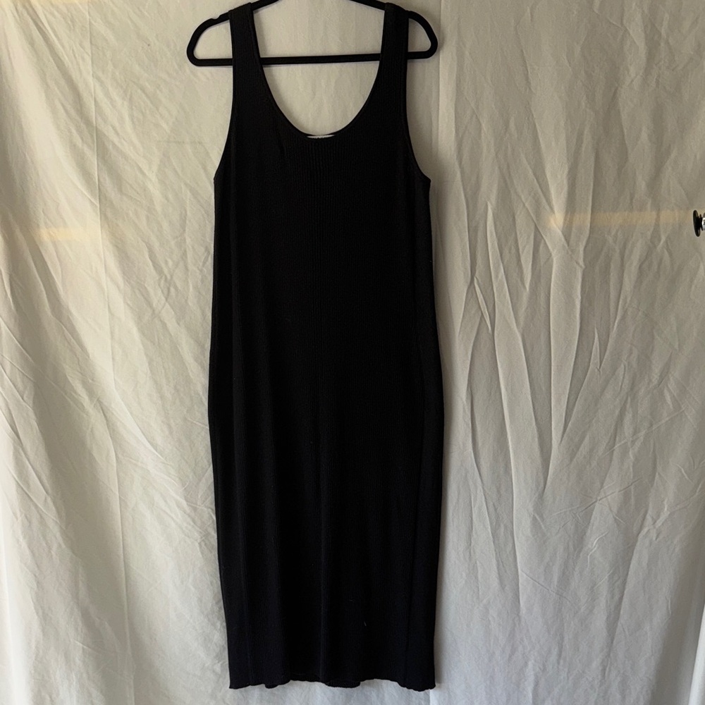 Ribbed knit tank dress